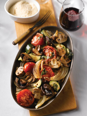 Oven Roasted Mushroom and Vegetable Salad