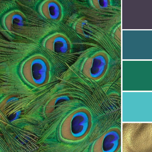 exotic colour palette with emerald green