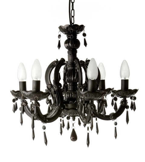 Black hanging chandelier