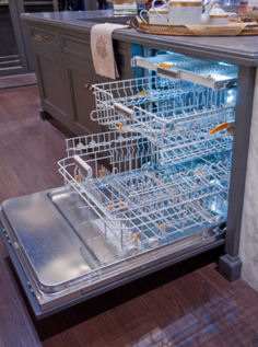 Miele G 5975 SCVi Diamond Series Dishwasher: This dishwasher features a large capacity for dishes and a CleanAir drying system that allows dishes to dry without extra energy usage. The economy wash is also an excellent energy saving option. Miele is a member of, and abides by the principles of, the UN Global Compact, which promotes human rights and environmental protection.