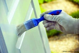 Painting wooden door