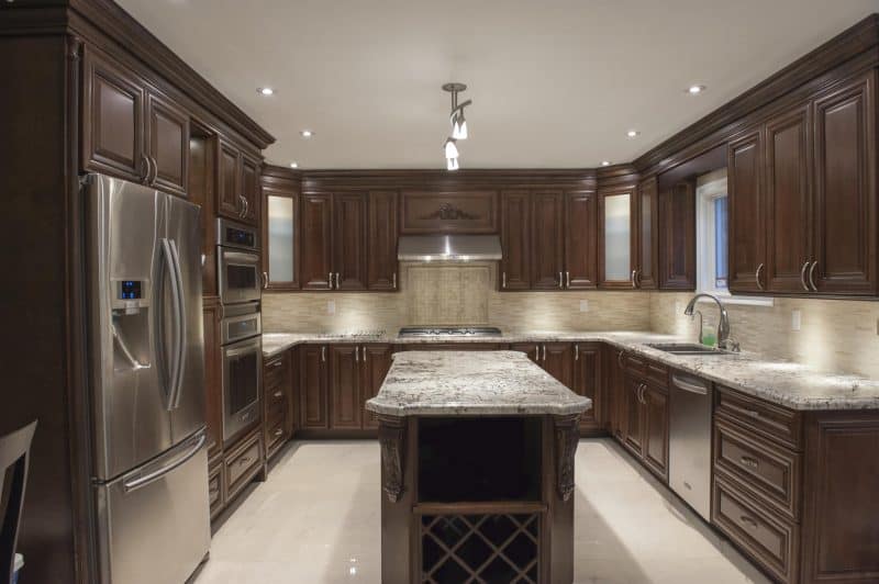 dark-wood-kitchen-cabinets