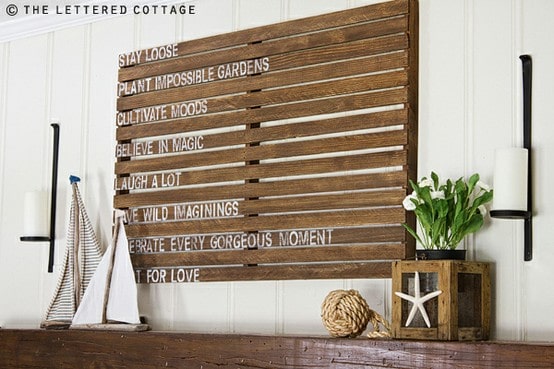 DIY Lettered Cottage Sign