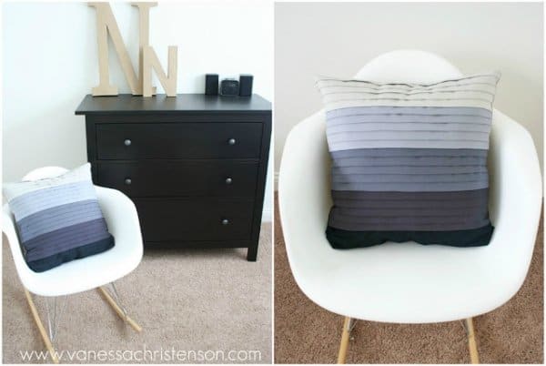 DIY Ombre Pleated Throw Pillow