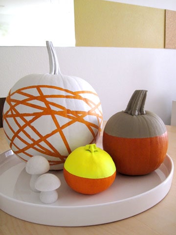 Modern Painted Pumpkins